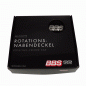 Preview: 4 x BBS 3D Rotation Nabendeckel Ø56mm schwarz, Logo weißgold - 58071051.4